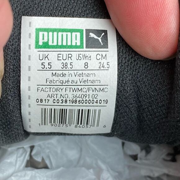 Puma Basket Classic Floral Lace Lace Up Platform Sneakers Sz 8 Black - Picture 6 of 10